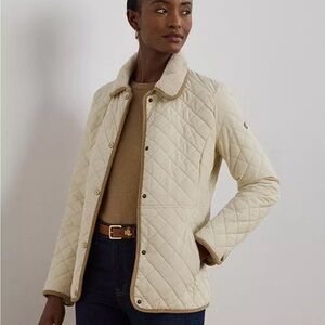 Ralph Lauren Women's Beige Quilted Utility Jacket